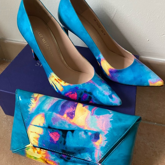 Stuart Weizman blue multi pump with clutch - Picture 3 of 9